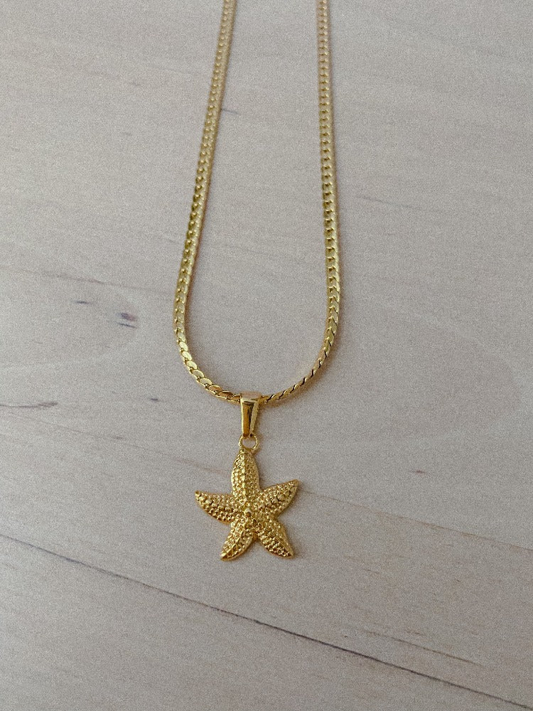 Gold Star Fish Necklace