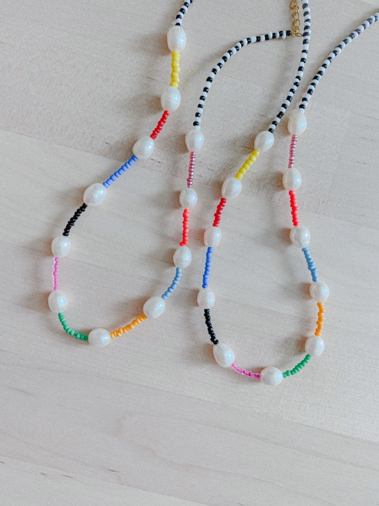 Rainbow Pearls Necklace - Mae Cargo